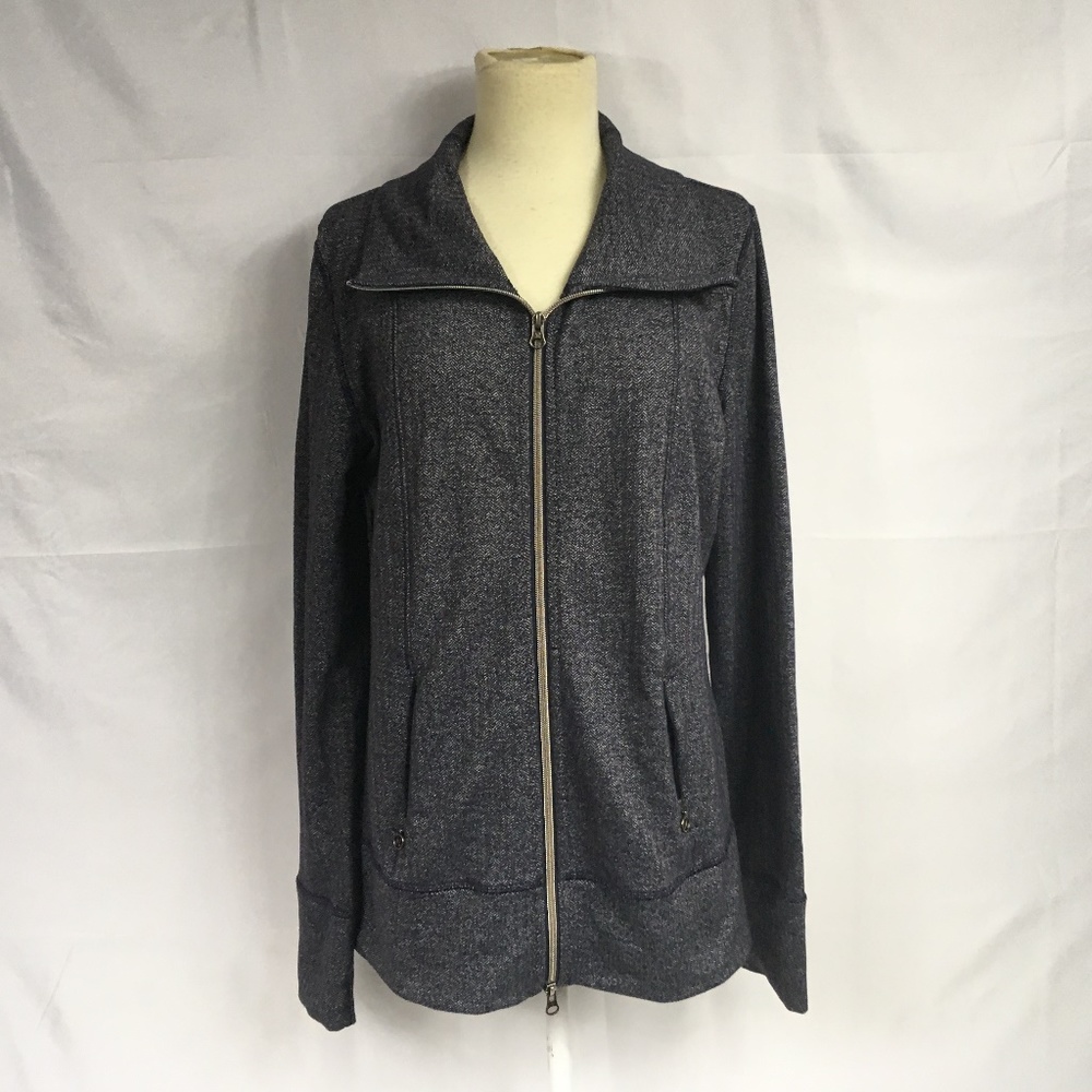 Lululemon Herringbone Zip Up Jacket Sz 12